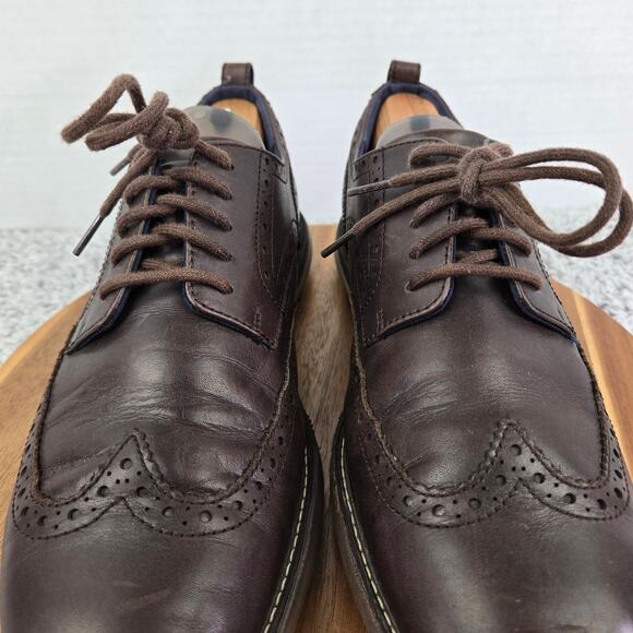 Cole Haan Mens 11M GrandEvolution Brown Leather Brogue Wingtip Casual Oxford main image 13